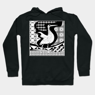 the talavera seagull in mexican pattern wallpaper art in bird watching Hoodie